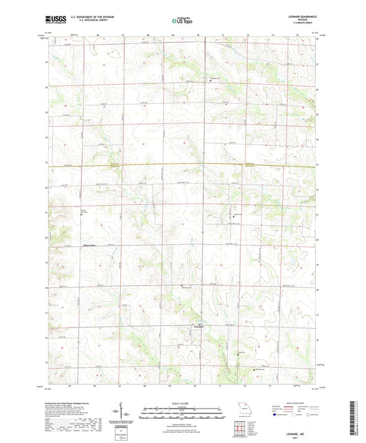 Leonard Missouri US Topo Map Image