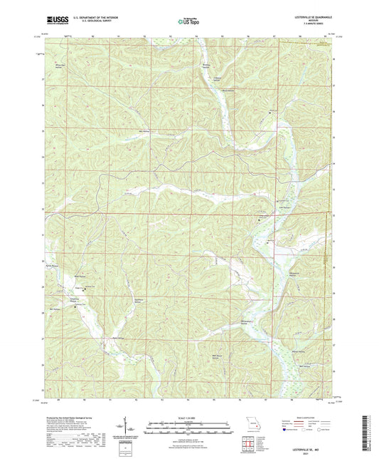 Lesterville SE Missouri US Topo Map Image
