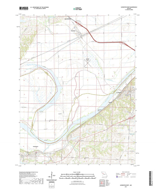 Lexington West Missouri US Topo Map Image