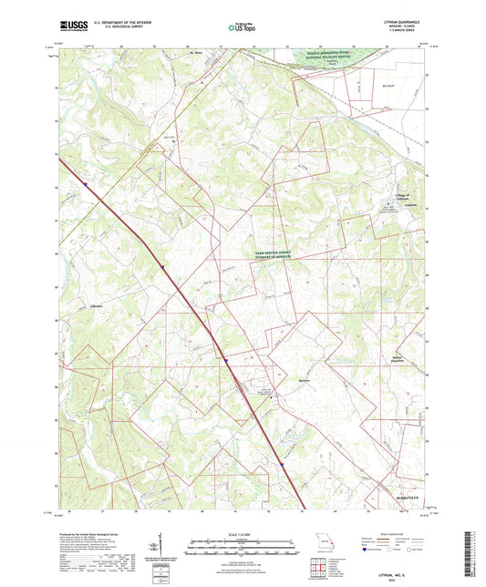 Lithium Missouri US Topo Map Image
