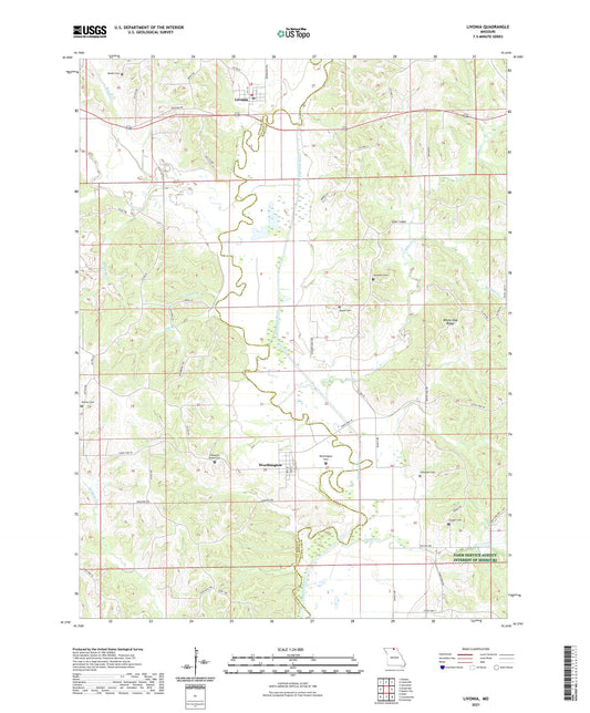 Livonia Missouri US Topo Map Image