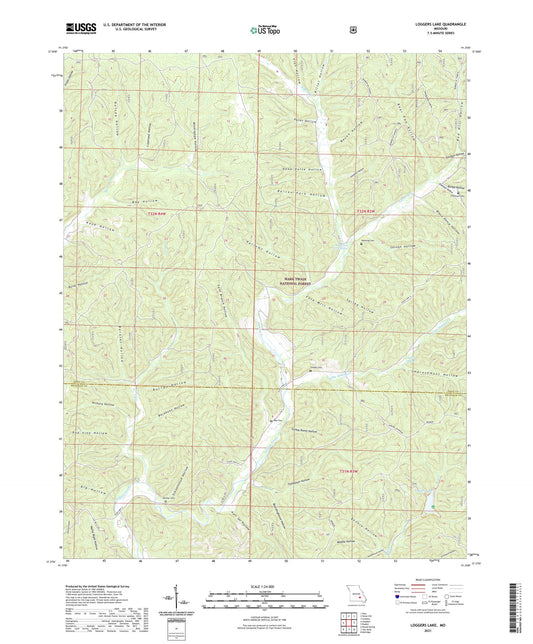 Loggers Lake Missouri US Topo Map Image