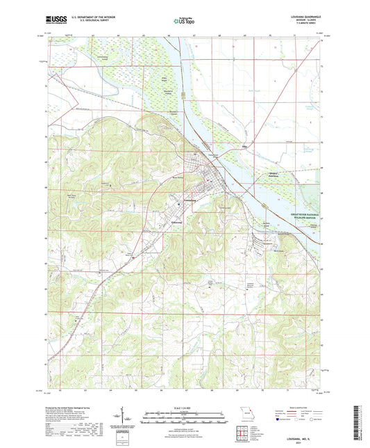 Louisiana Missouri US Topo Map Image