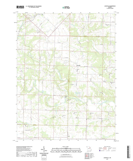 Louisville Missouri US Topo Map Image