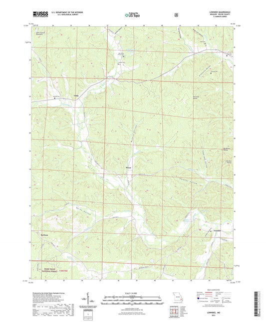 Lowndes Missouri US Topo Map Image