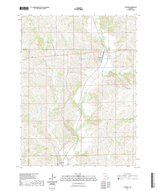 Lucerne Missouri US Topo Map Image