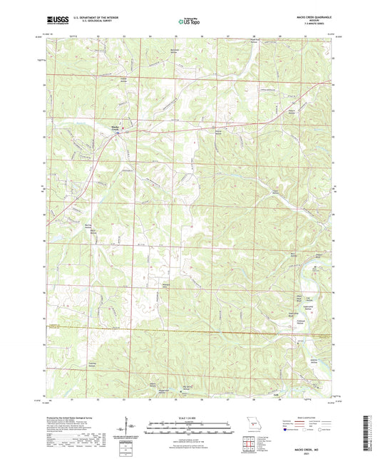 Macks Creek Missouri US Topo Map Image
