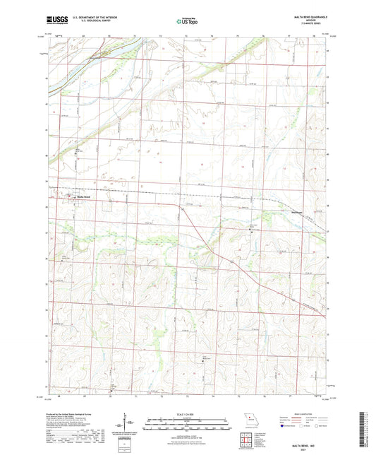Malta Bend Missouri US Topo Map Image
