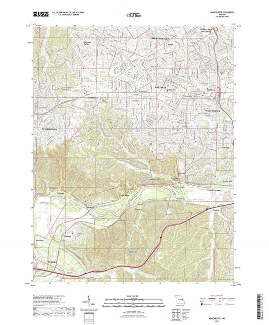 Manchester Missouri US Topo Map Image