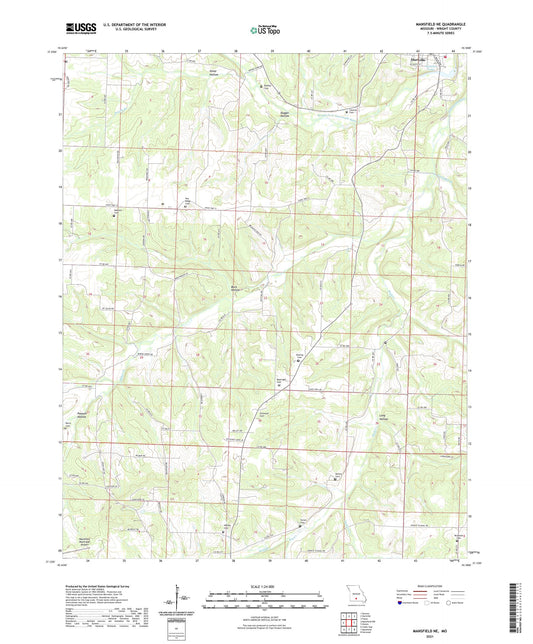 Mansfield NE Missouri US Topo Map Image