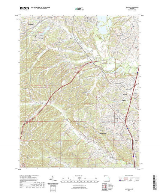 Maxville Missouri US Topo Map Image