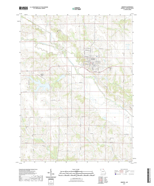 Memphis Missouri US Topo Map Image
