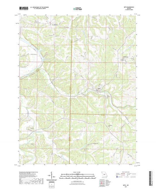 Meta Missouri US Topo Map Image