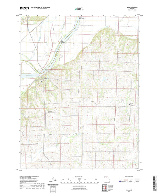 Miami Missouri US Topo Map Image