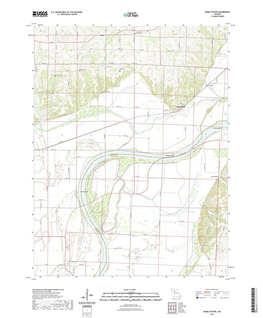 Miami Station Missouri US Topo Map Image
