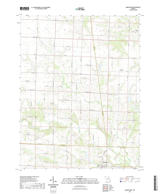 Middletown Missouri US Topo Map Image