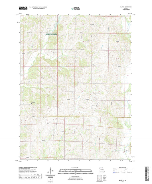 Milan SE Missouri US Topo Map Image