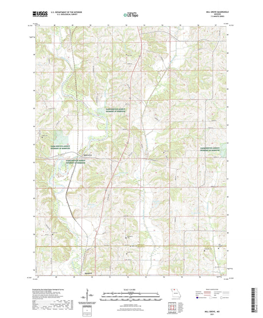 Mill Grove Missouri US Topo Map Image