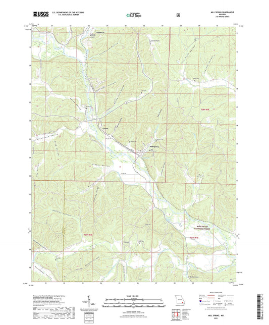 Mill Spring Missouri US Topo Map Image