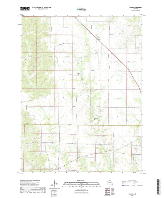 Millard Missouri US Topo Map Image