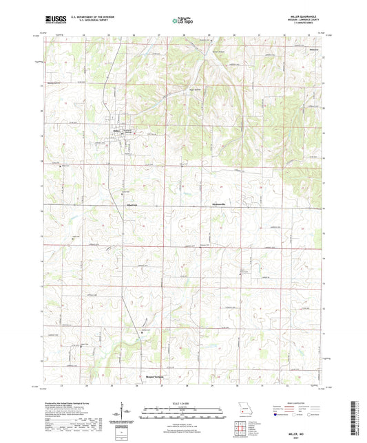 Miller Missouri US Topo Map Image