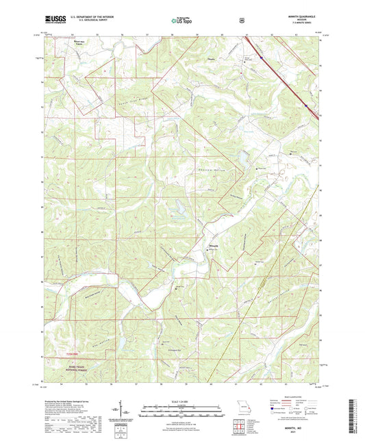 Minnith Missouri US Topo Map Image