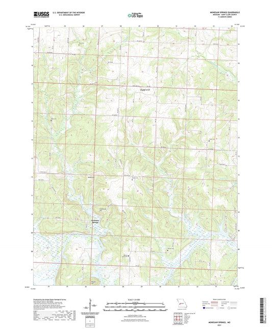 Monegaw Springs Missouri US Topo Map Image