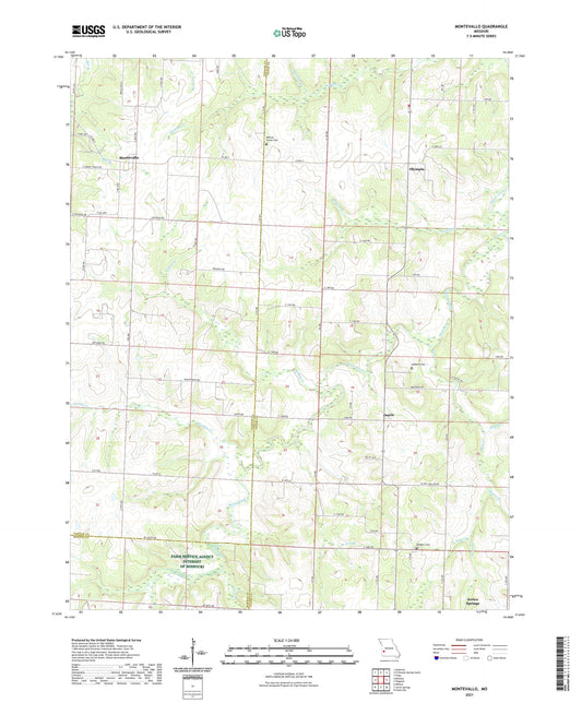 Montevallo Missouri US Topo Map Image