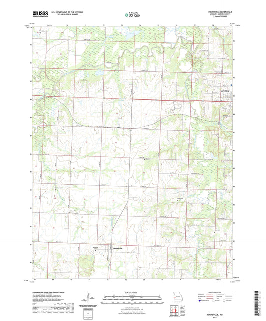 Moundville Missouri US Topo Map Image