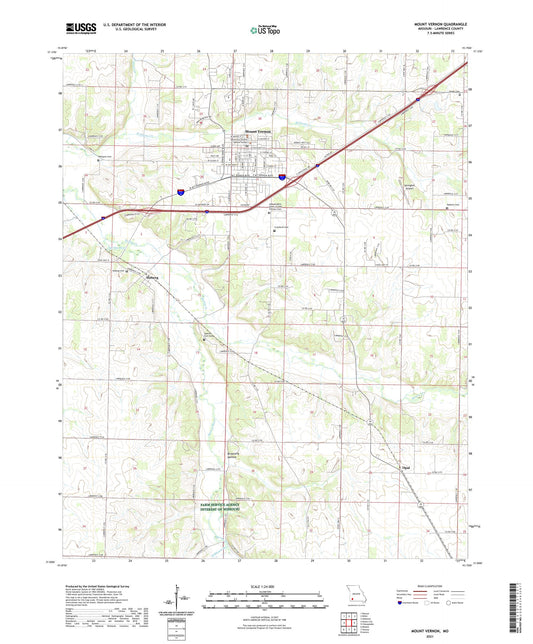 Mount Vernon Missouri US Topo Map Image