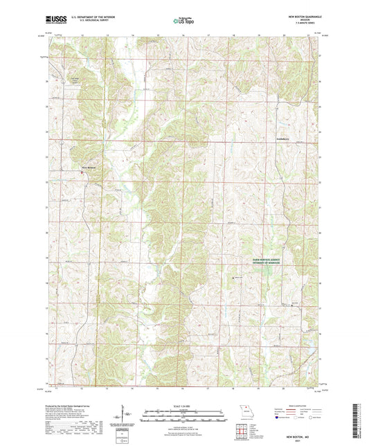 New Boston Missouri US Topo Map Image