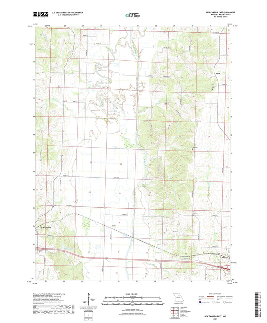New Cambria East Missouri US Topo Map Image