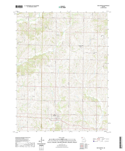 New Hampton Missouri US Topo Map Image
