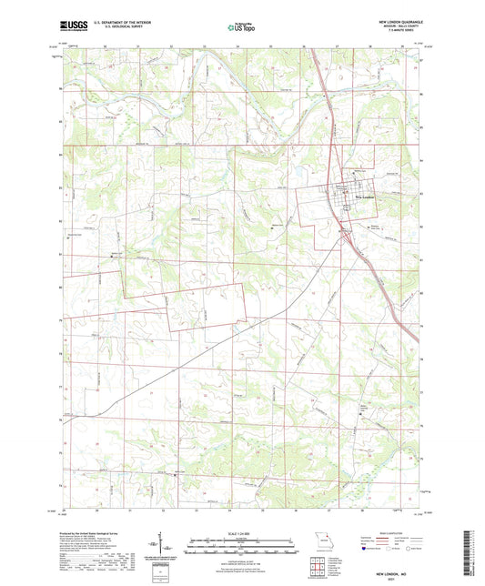 New London Missouri US Topo Map Image
