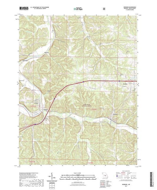 Newburg Missouri US Topo Map Image