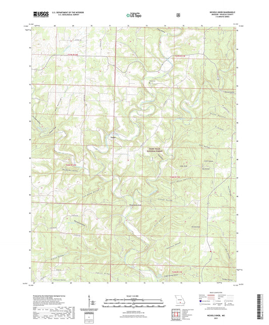Nichols Knob Missouri US Topo Map Image