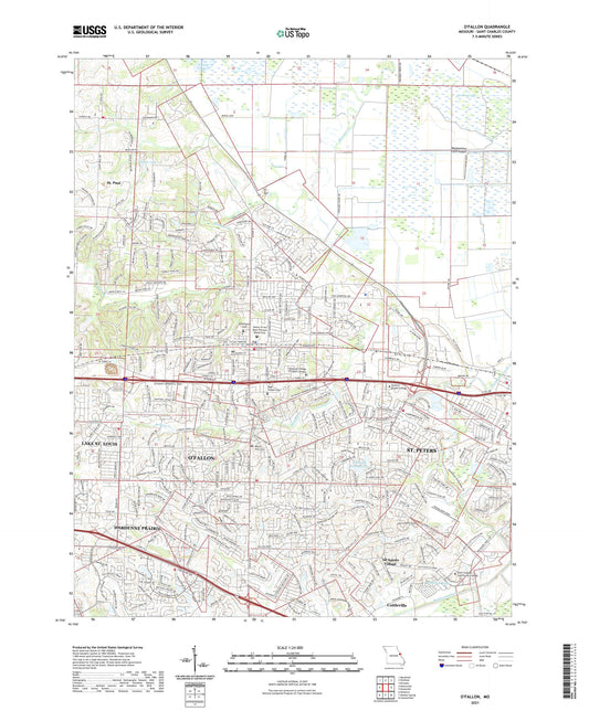 O'Fallon Missouri US Topo Map Image