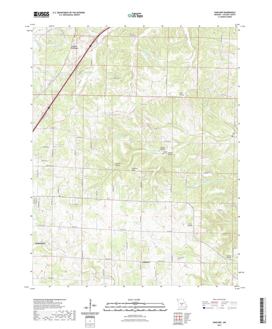 Oakland Missouri US Topo Map Image