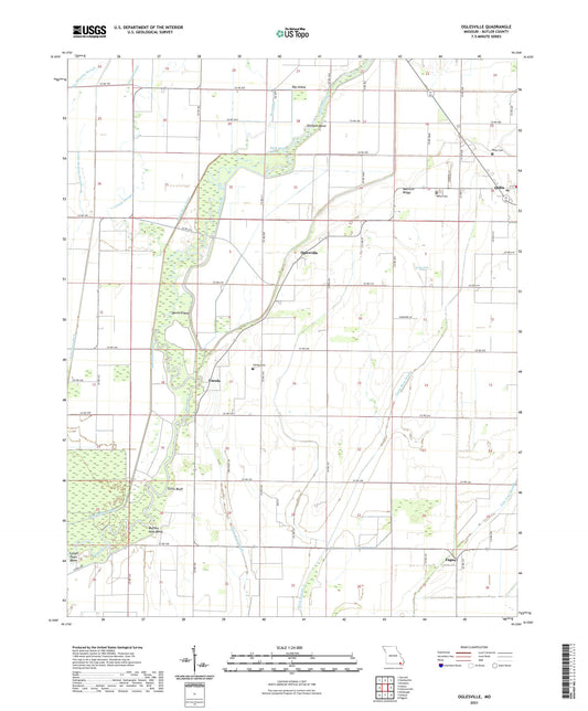 Oglesville Missouri US Topo Map Image