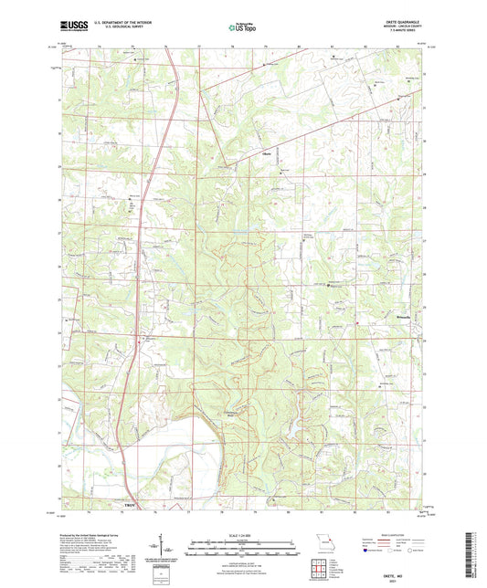 Okete Missouri US Topo Map Image