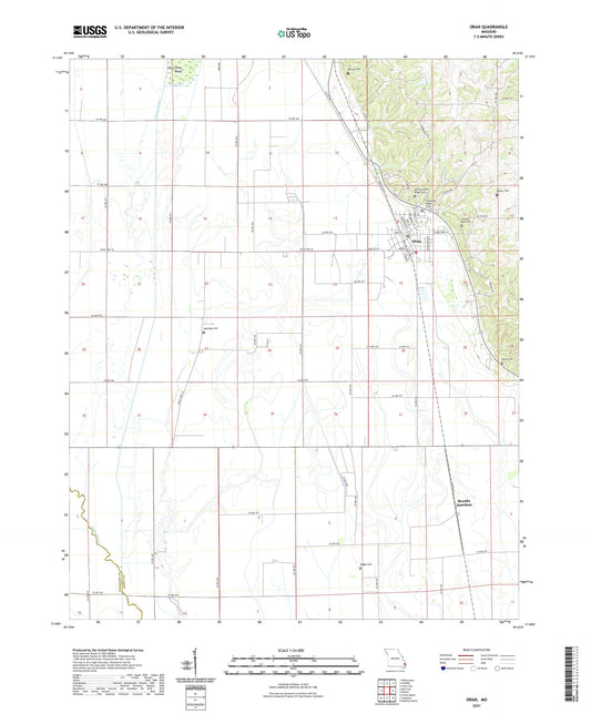 Oran Missouri US Topo Map Image