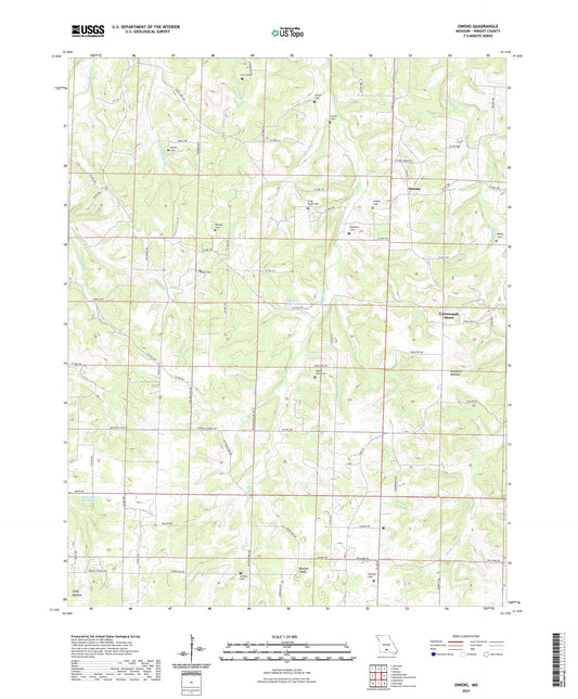 Owens Missouri US Topo Map Image