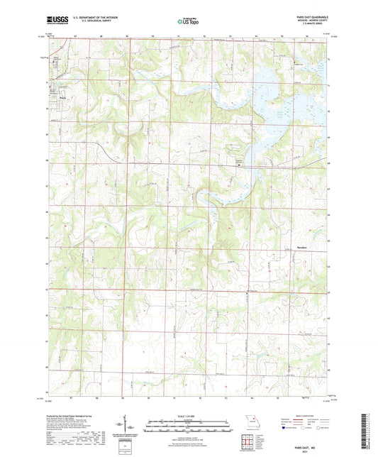 Paris East Missouri US Topo Map Image