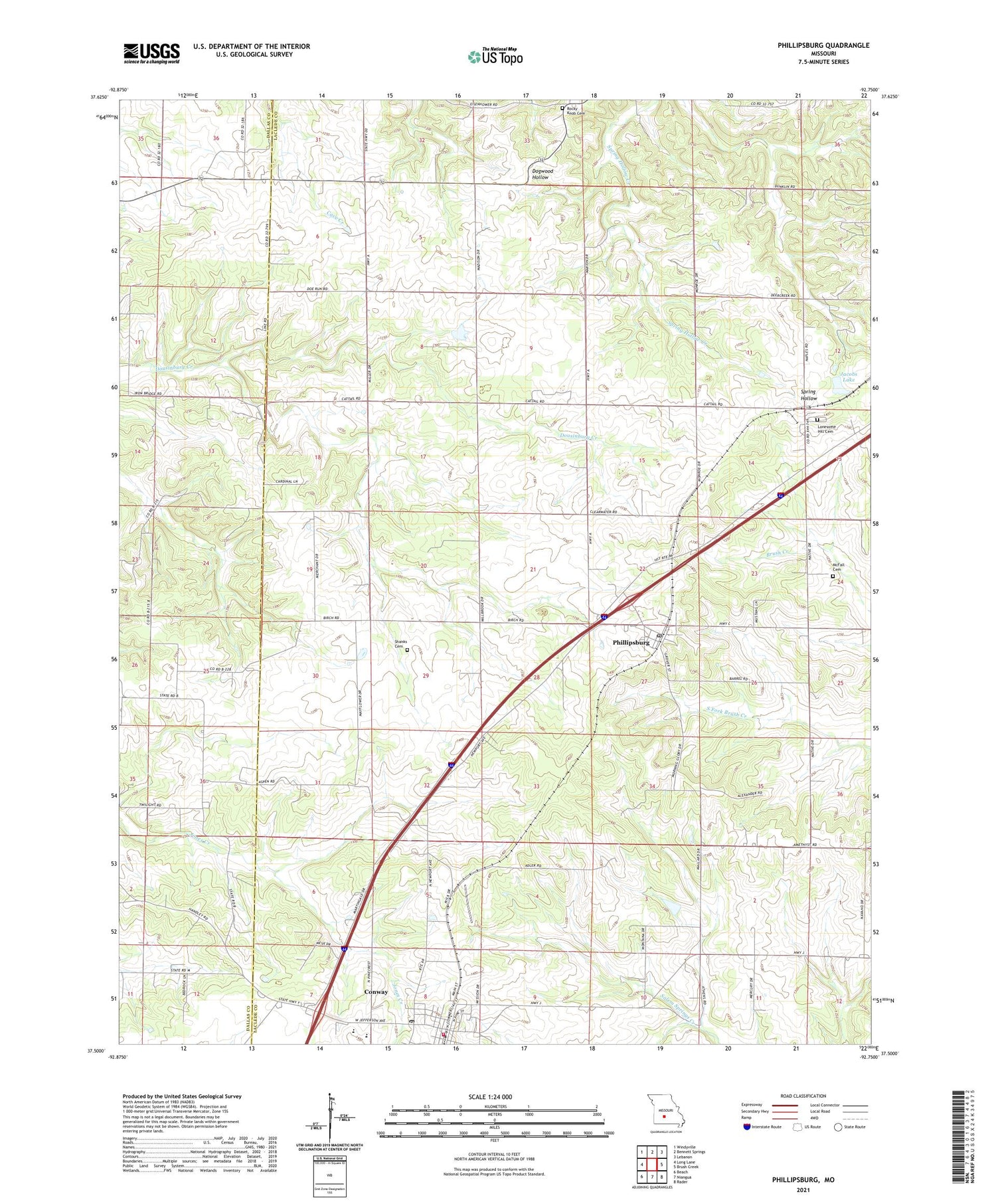 Phillipsburg Missouri US Topo Map Image