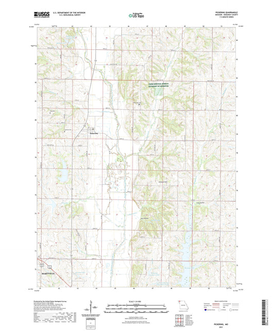 Pickering Missouri US Topo Map Image