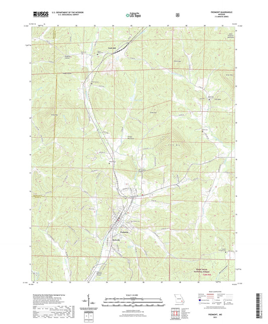 Piedmont Missouri US Topo Map Image
