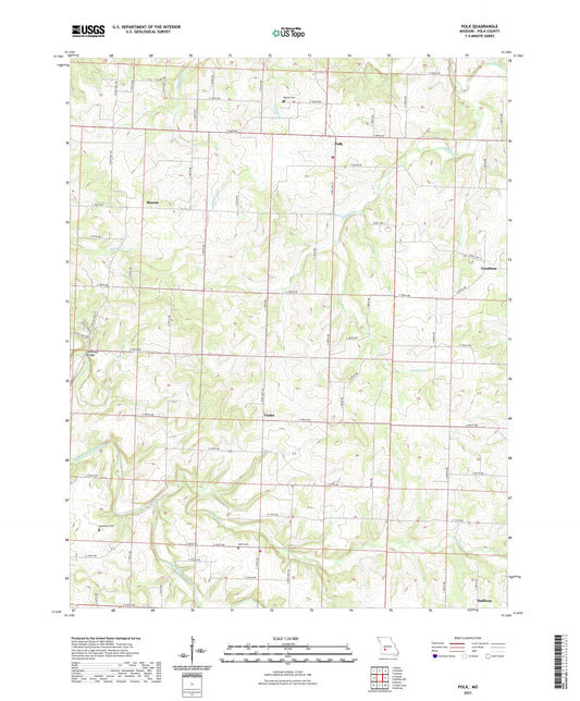 Polk Missouri US Topo Map Image