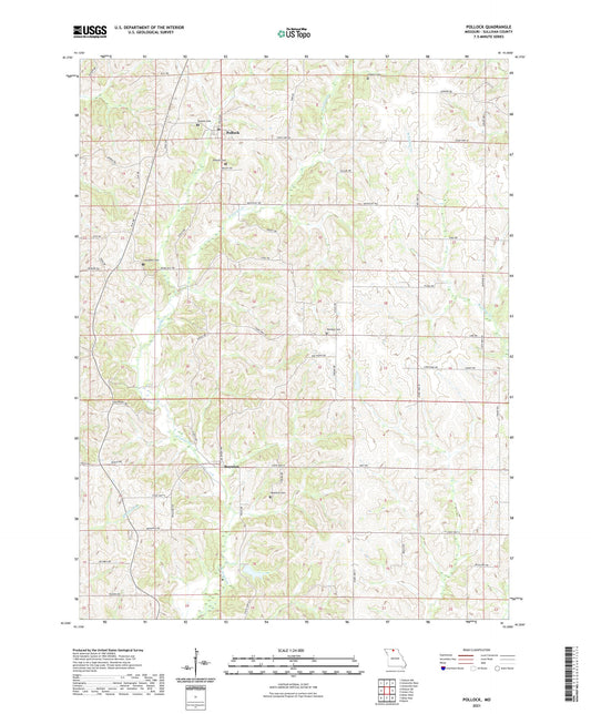 Pollock Missouri US Topo Map Image