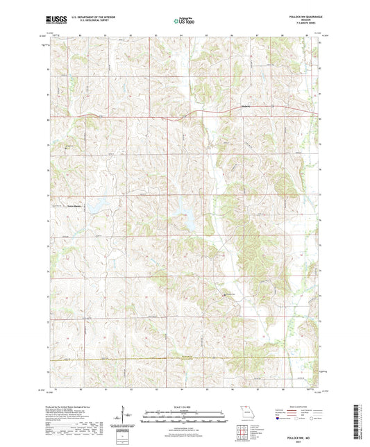 Pollock NW Missouri US Topo Map Image