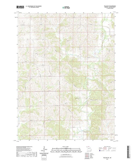 Pollock SW Missouri US Topo Map Image